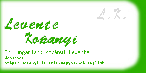 levente kopanyi business card